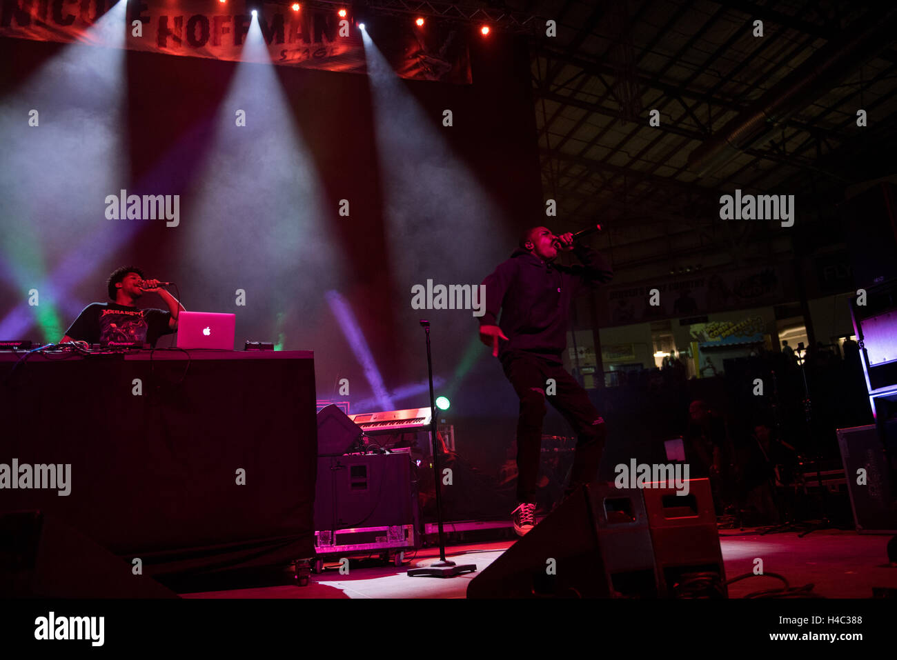 Vince de base fonctionne à Riot Fest à l'échelle nationale le 2 septembre 2016, complexe à Denver, Colorado Banque D'Images