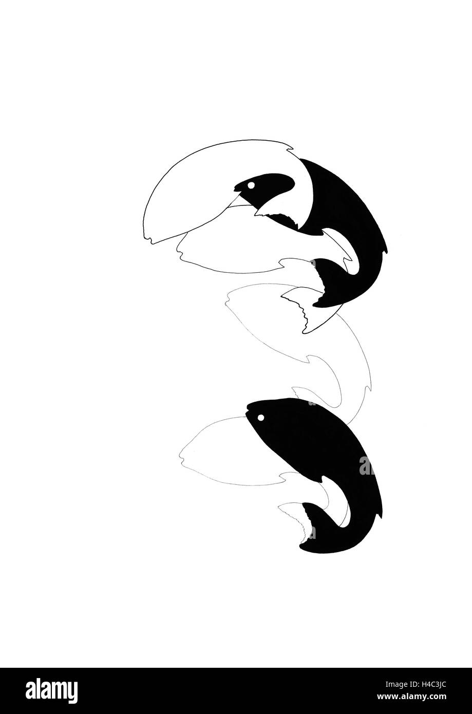 Banc de poissons Banque D'Images