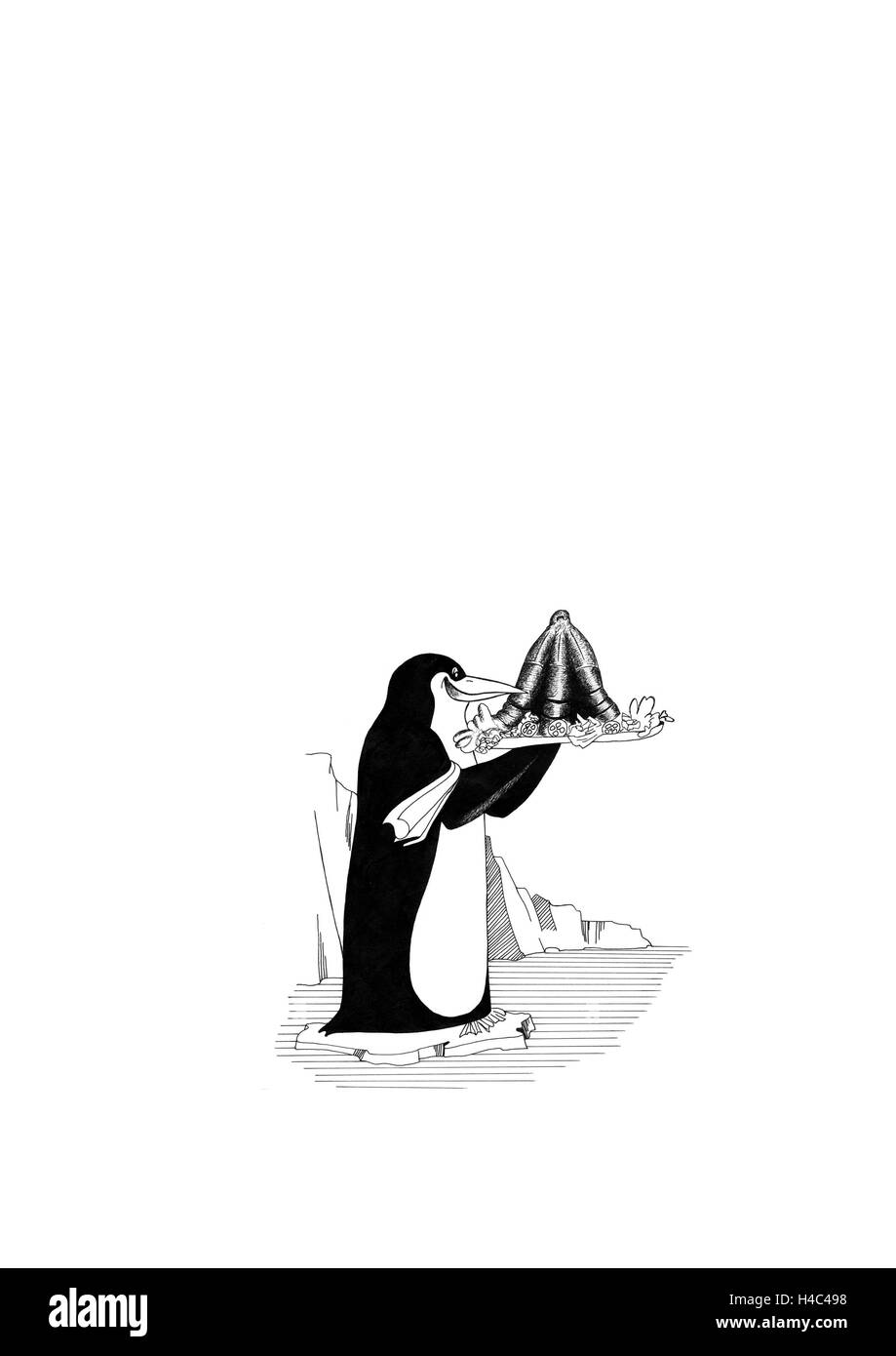 Penguin servant de crustacés Banque D'Images