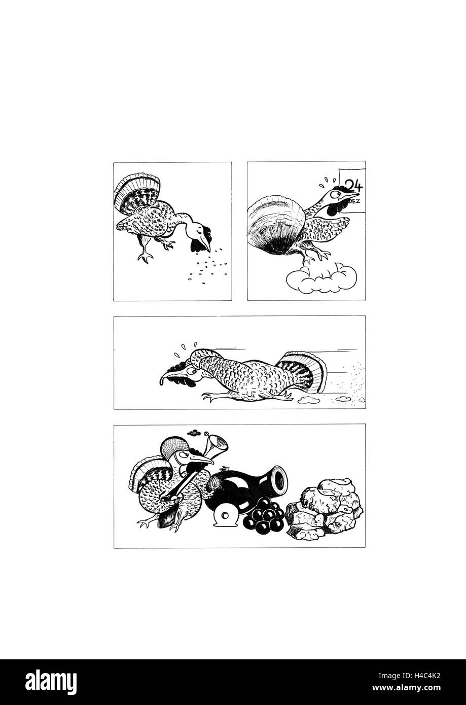 La Turquie s'échappe du repas de Noël Banque D'Images