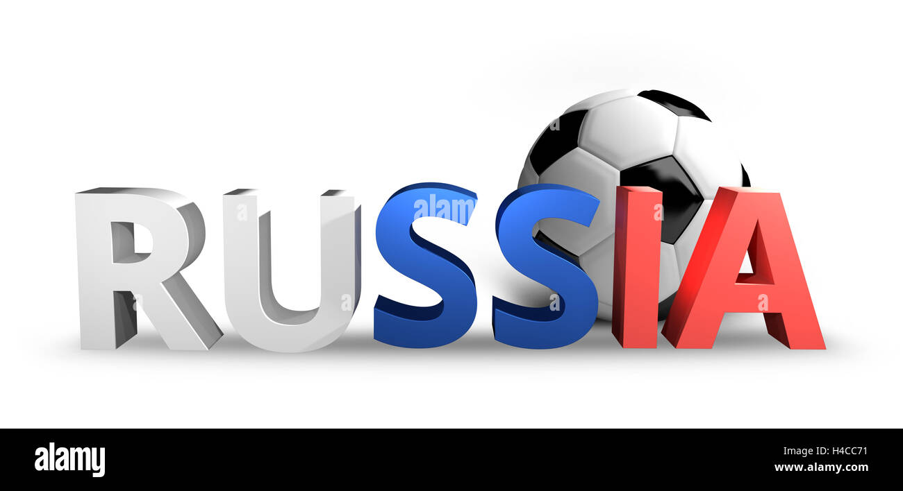 Fédération de Russie sports soccer Football rendu 3D réaliste Banque D'Images