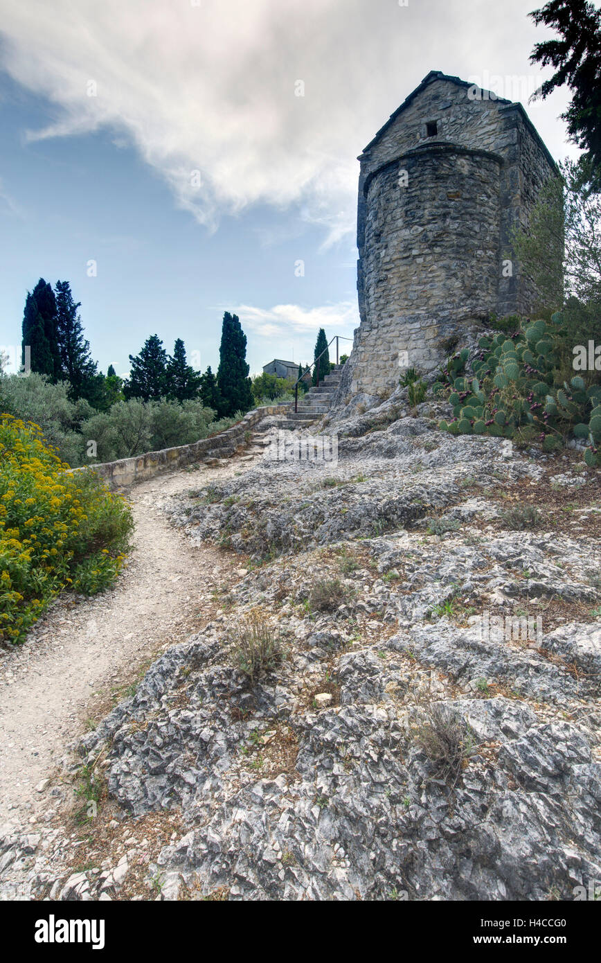 Abbaye Saint André, cloître, jardin, chapelle, Villeneuve lÃ¨s Avignon, DÃ©partement Gard, région du Languedoc-Roussillon, France, Banque D'Images