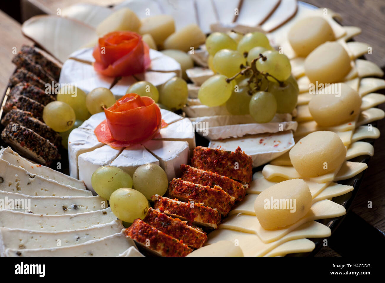 Assiette de fromages Banque D'Images