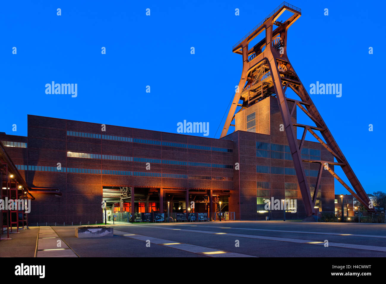 Complexe industriel de la mine de charbon de Zollverein XII, l'arbre, Essen, Ruhr, Nordrhein-Westfalen, Germany, Europe Banque D'Images