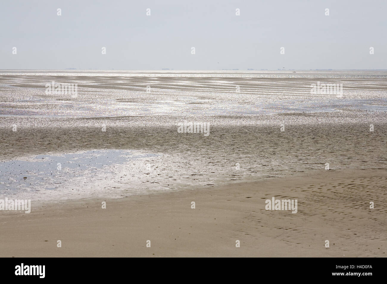 Niveau de scintillement de la mer en face de l'Hörnum-Odde Banque D'Images