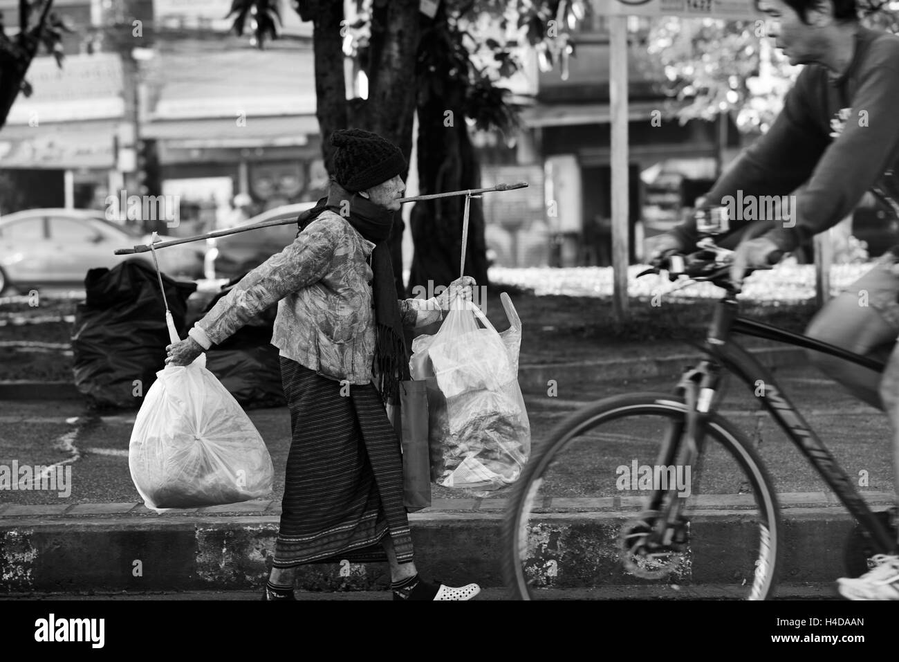 Femme à Chiang Mai Banque D'Images