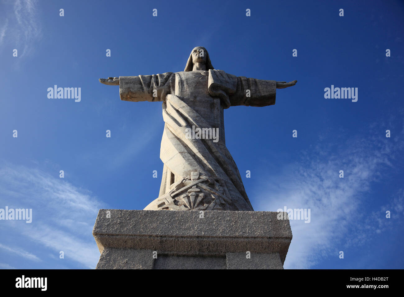Madère, l'île de Garajau Canico, statue Cristo Rei, Banque D'Images