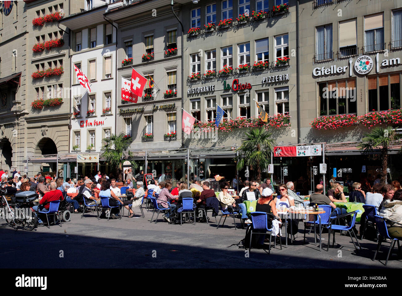 L'espace de l'ours dans le centre-ville de Berne, Suisse Banque D'Images