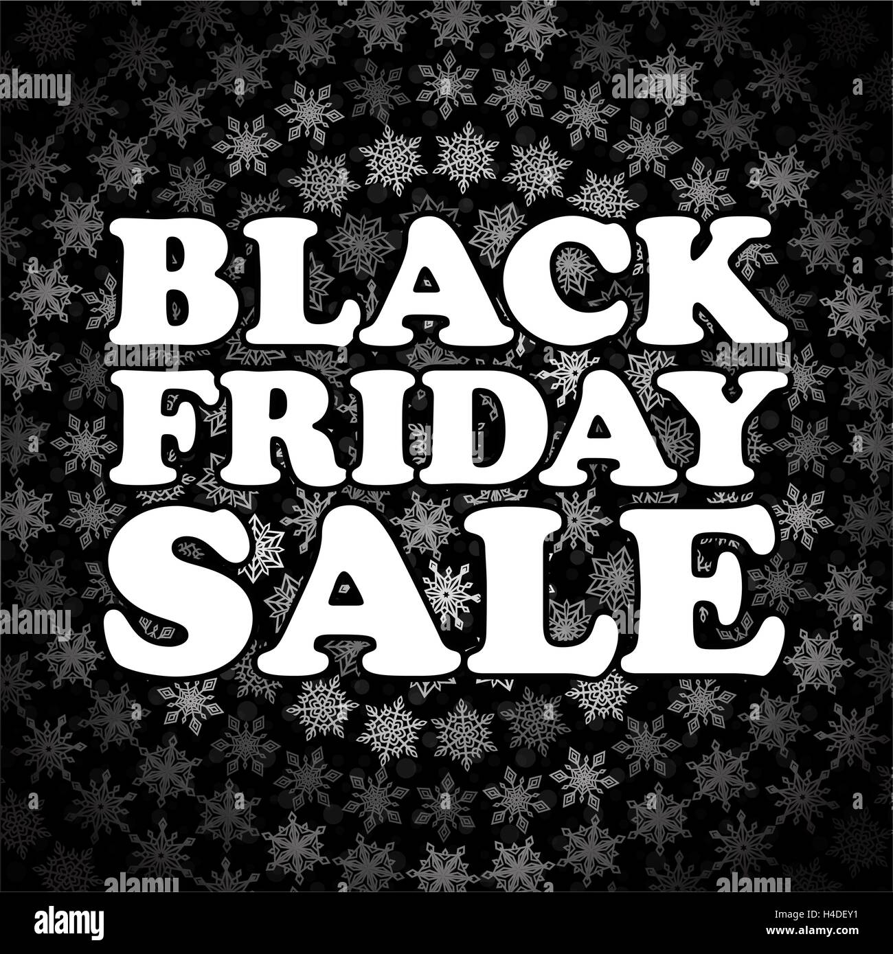 Le vendredi noir Vente fond Flocons de bannière Illustration de Vecteur
