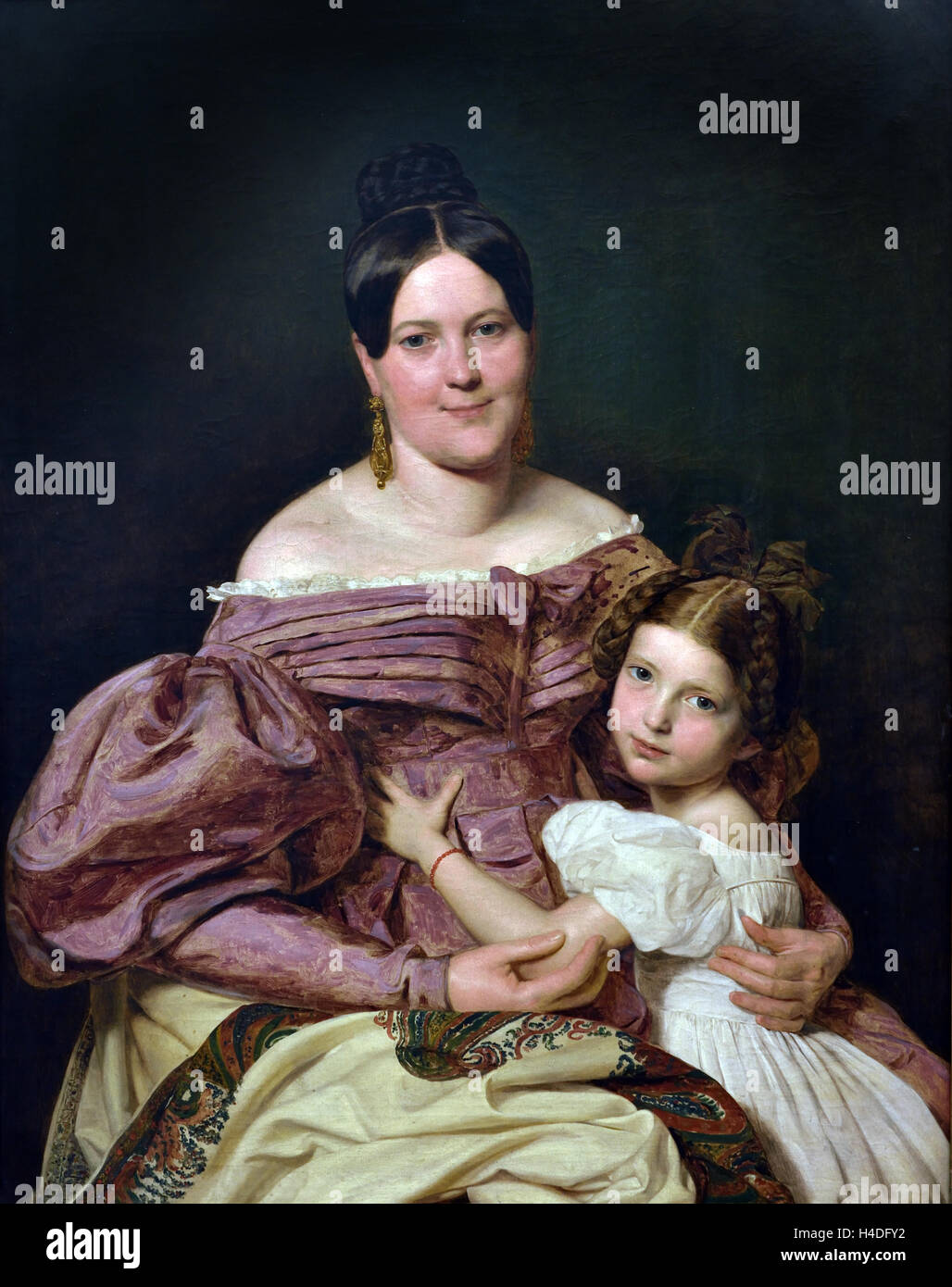 La mère et l'enfant 1835 Ferdinand Georg Waldmuller 1793-1865 Autriche Austrian Banque D'Images