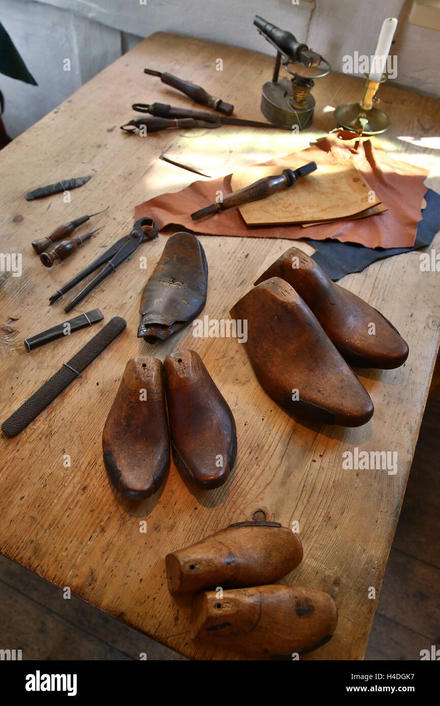 Outils pour la fabrication de chaussures Banque D'Images