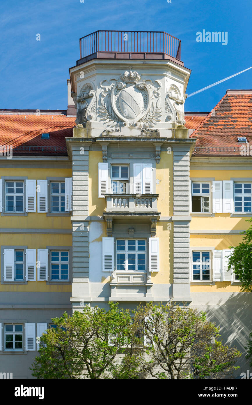 Allemagne, Bade-Wurtemberg, Bretten, ancien bureau Chambre, aujourd'hui tribunal local à l'Alfred light space vu, Banque D'Images