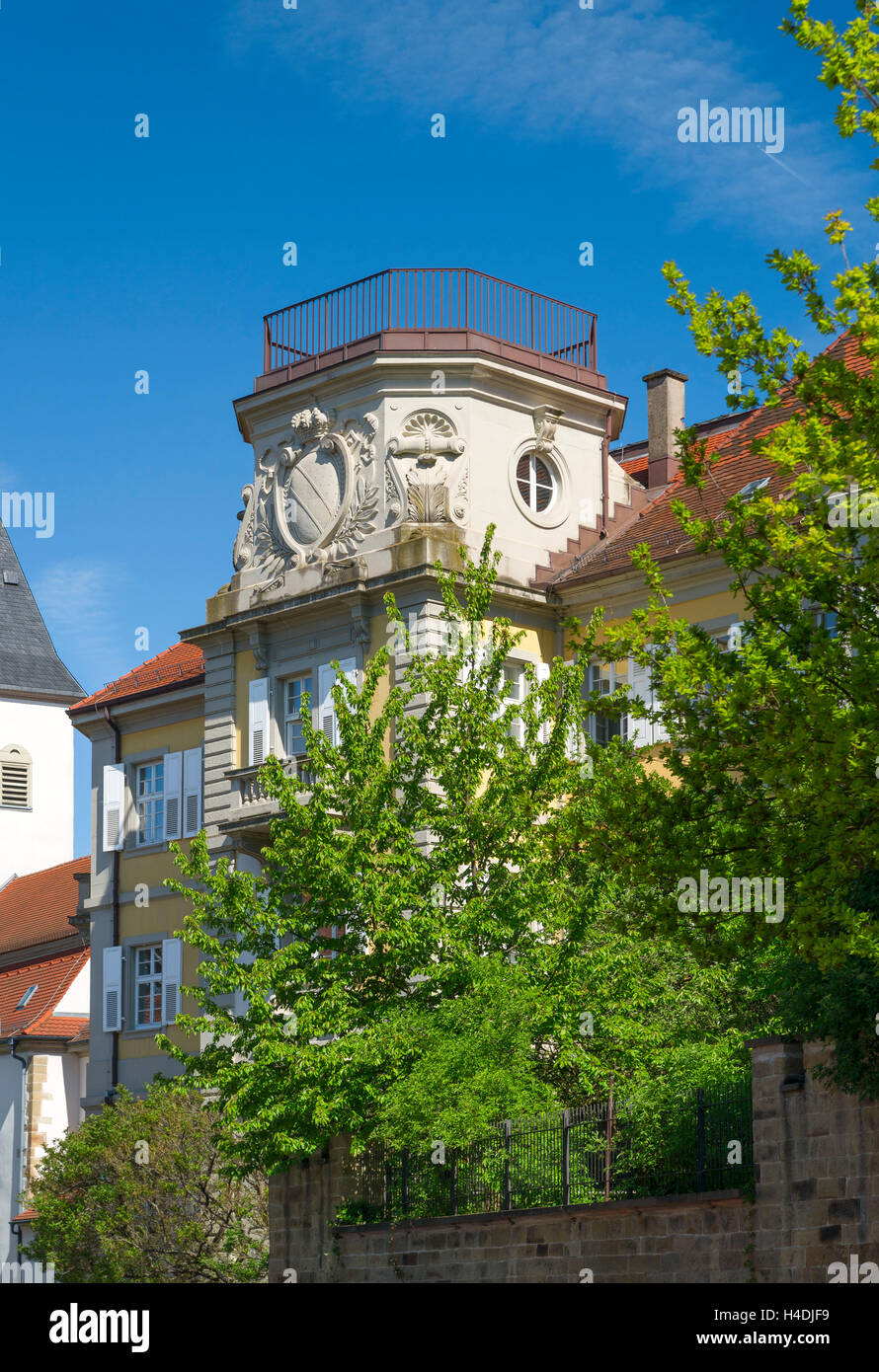 Allemagne, Bade-Wurtemberg, Bretten, ancien bureau Chambre, aujourd'hui tribunal local à l'Alfred light space vu, Banque D'Images