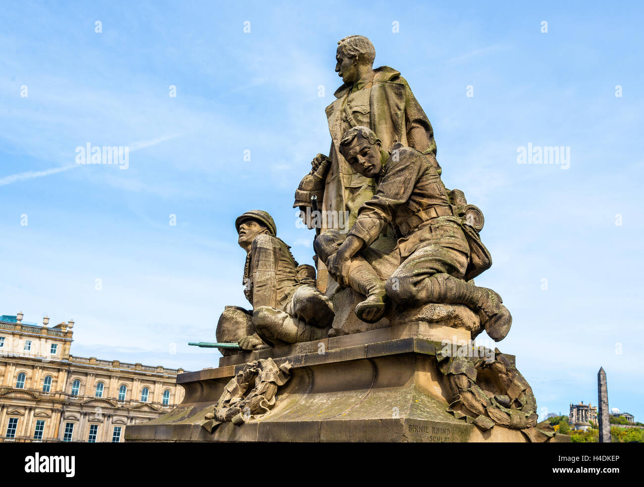 Le King's Own Scottish Borderers memorial à Édimbourg Banque D'Images