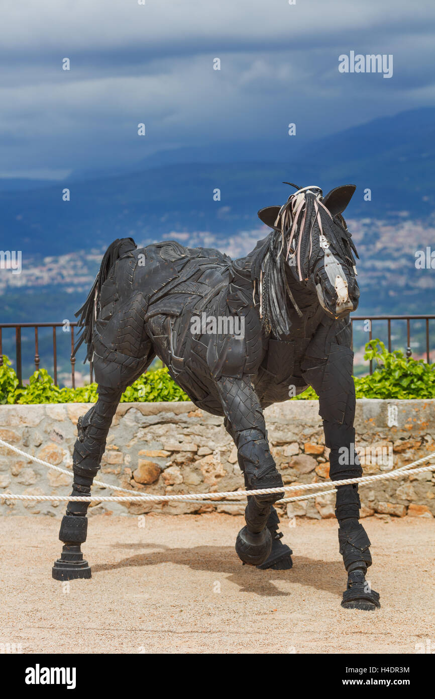 Cheval, sculpture moderne, Mougins, Alpes-Maritimes, France Banque D'Images
