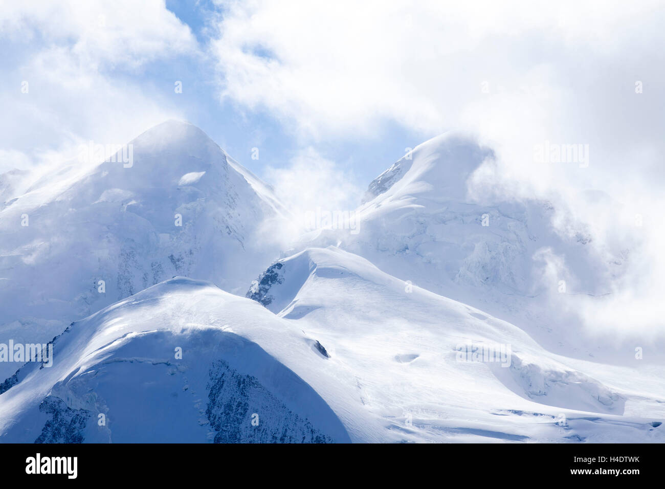 Castor et Pollux, vue depuis le Gornergrat (CREST), Zermatt, Suisse Photo  Stock - Alamy