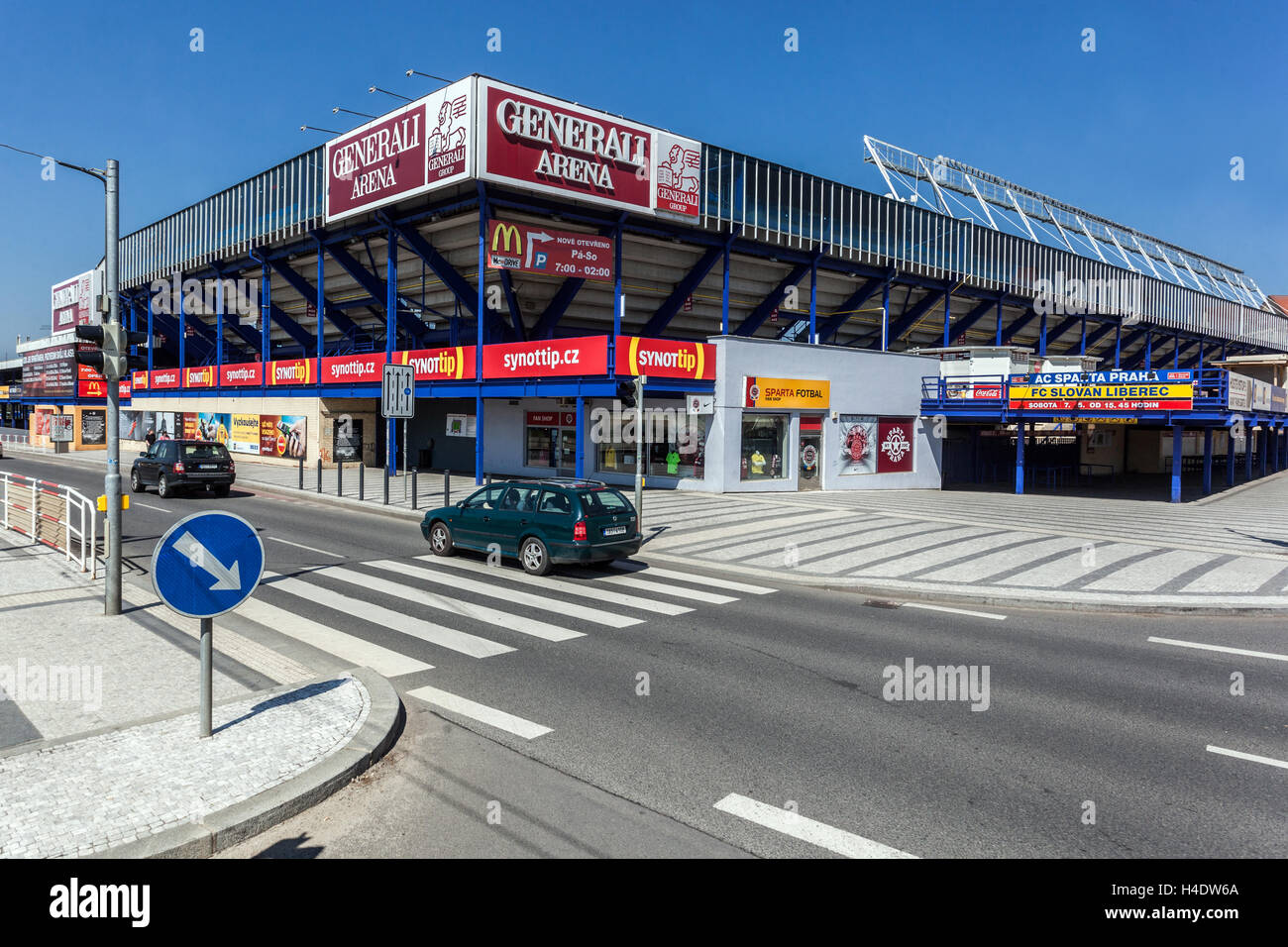 Stade de Letna, le Sparta Prague, République Tchèque Banque D'Images