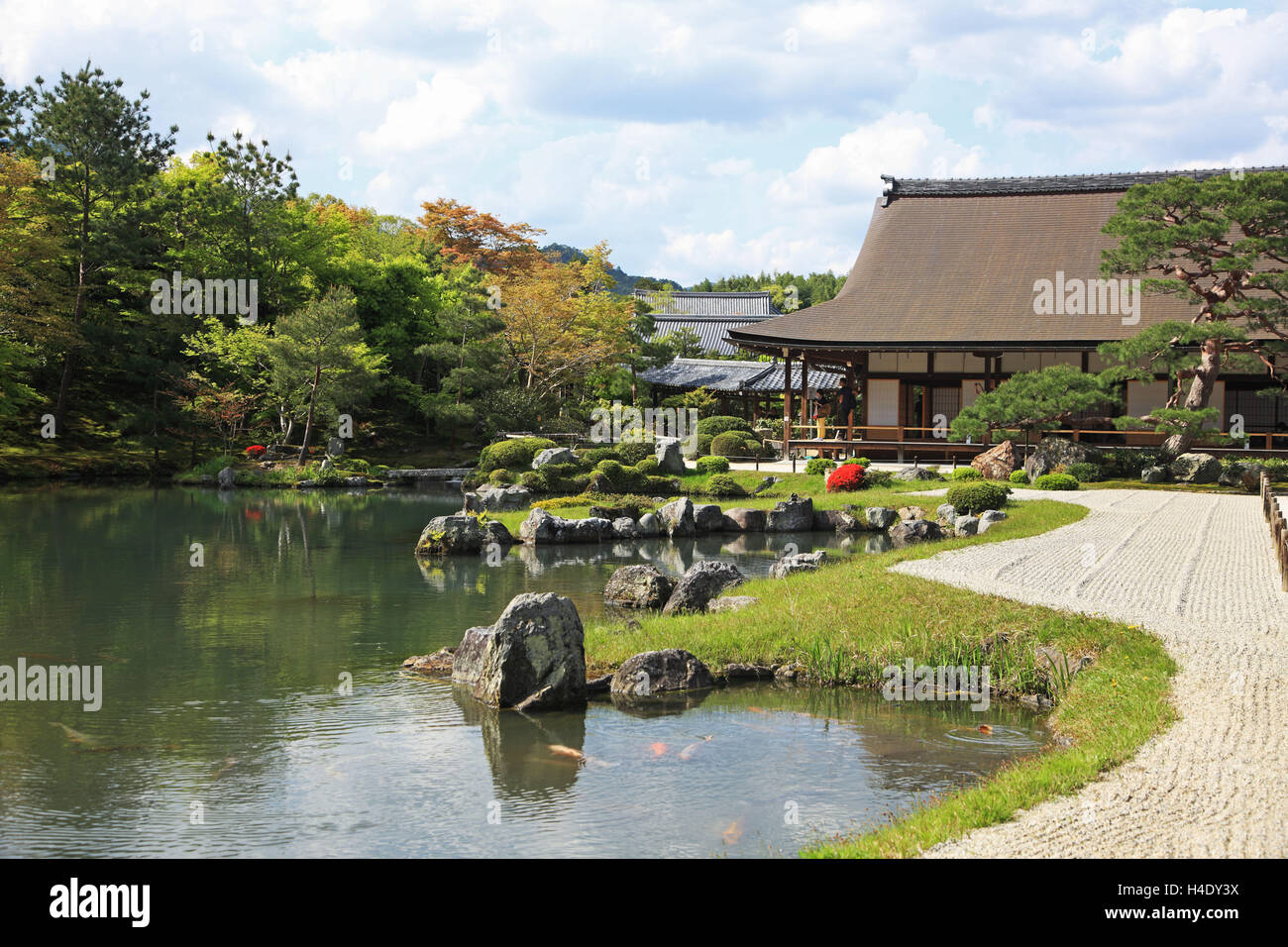 Le Japon, Kyoto, Temple Tenryū-ji, site du patrimoine mondial de l'UNESCO Banque D'Images