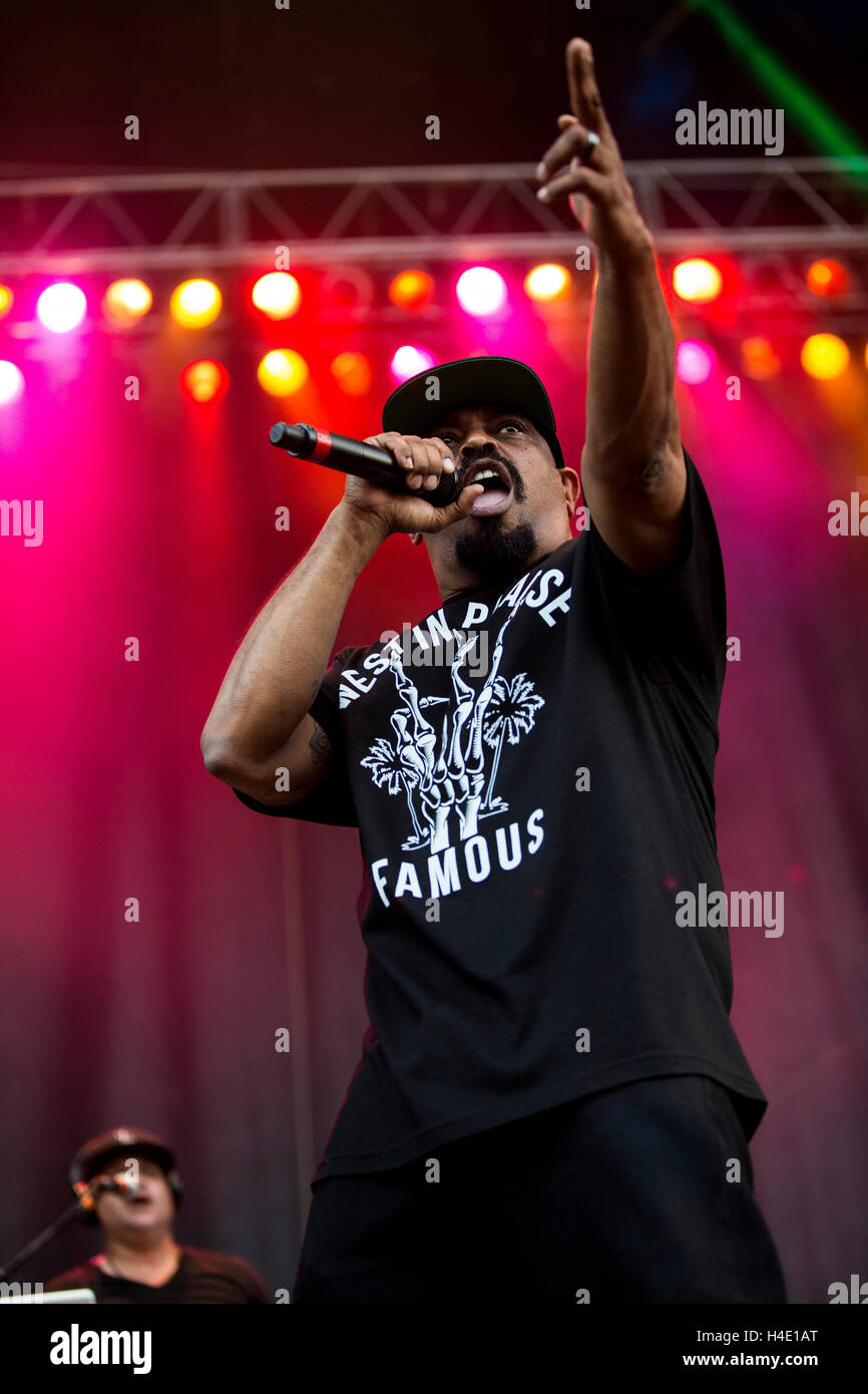 Sen Dog de Cypress Hill en prestation au 2016 Beale Street Music Festival à Tom Lee Park le 30 avril 2016 à Memphis, Tennessee Banque D'Images