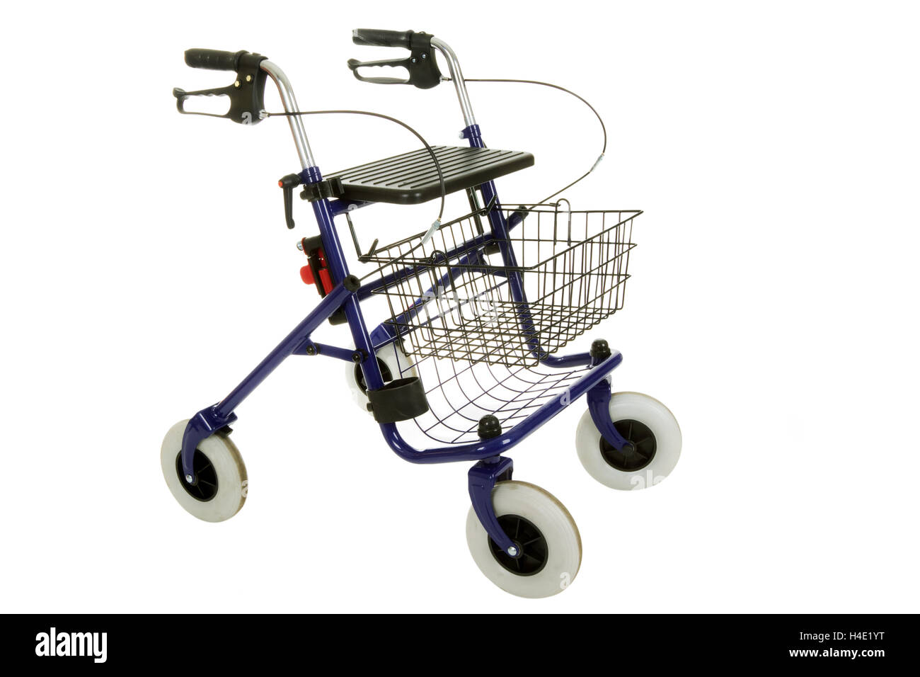 Déambulateur isolé sur fond blanc Banque D'Images