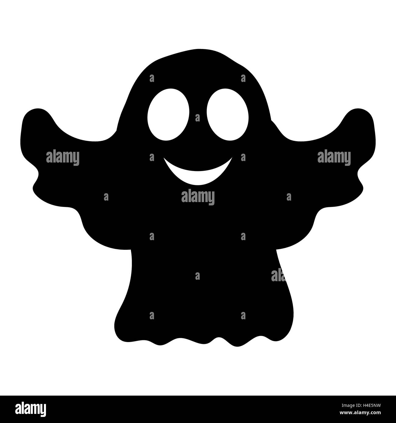 Silhouette ghost Halloween party Illustration de Vecteur