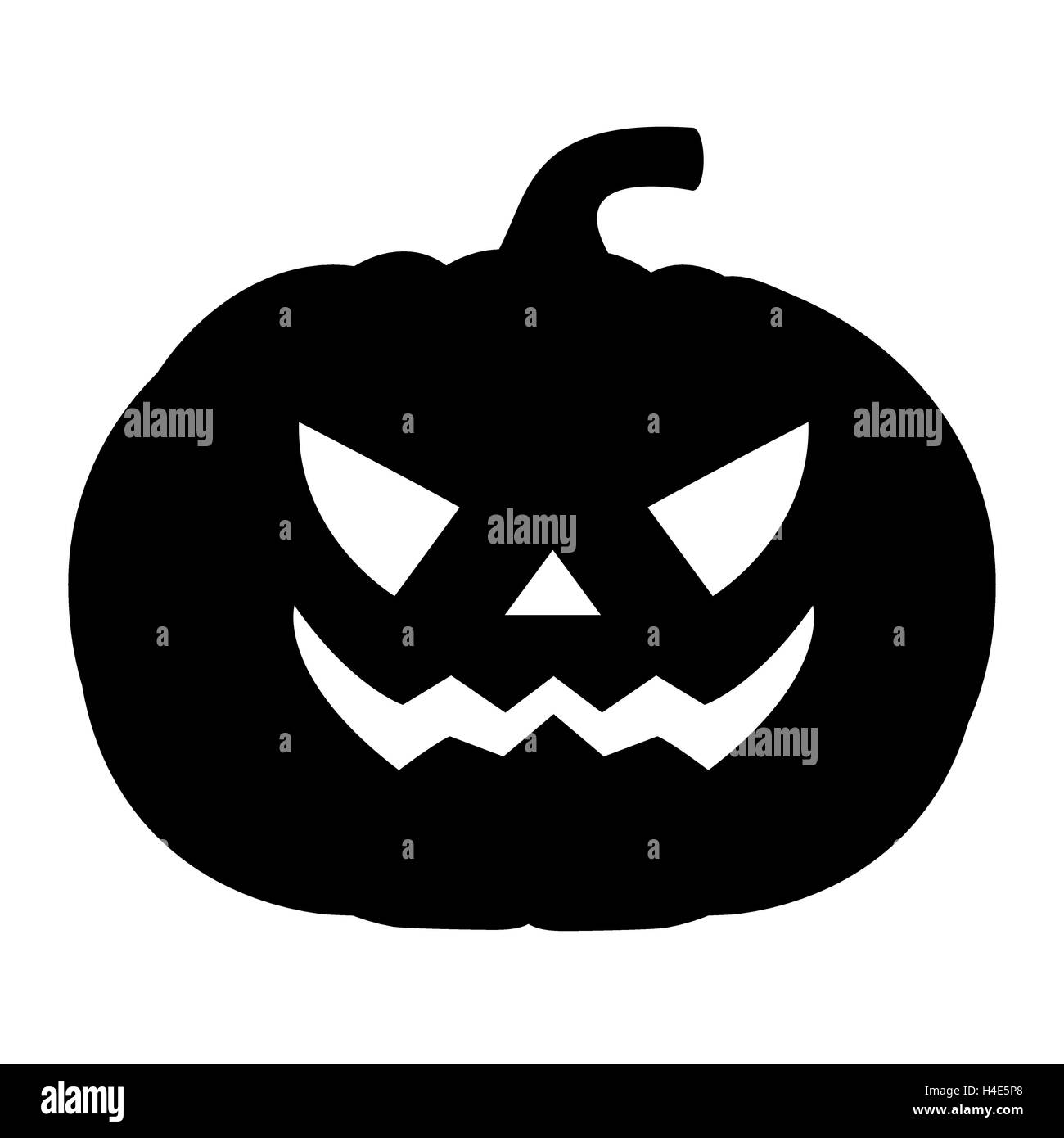 Silhouette d'un mal terrible pumpkin Illustration de Vecteur