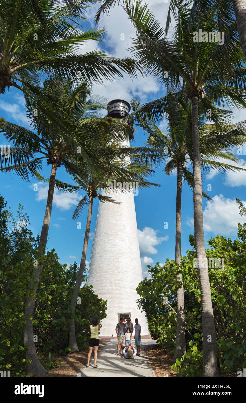Floride, Miami, Key Biscayne, Bill Boggs Cape Florida State Park, Cape Florida Lighthouse Banque D'Images