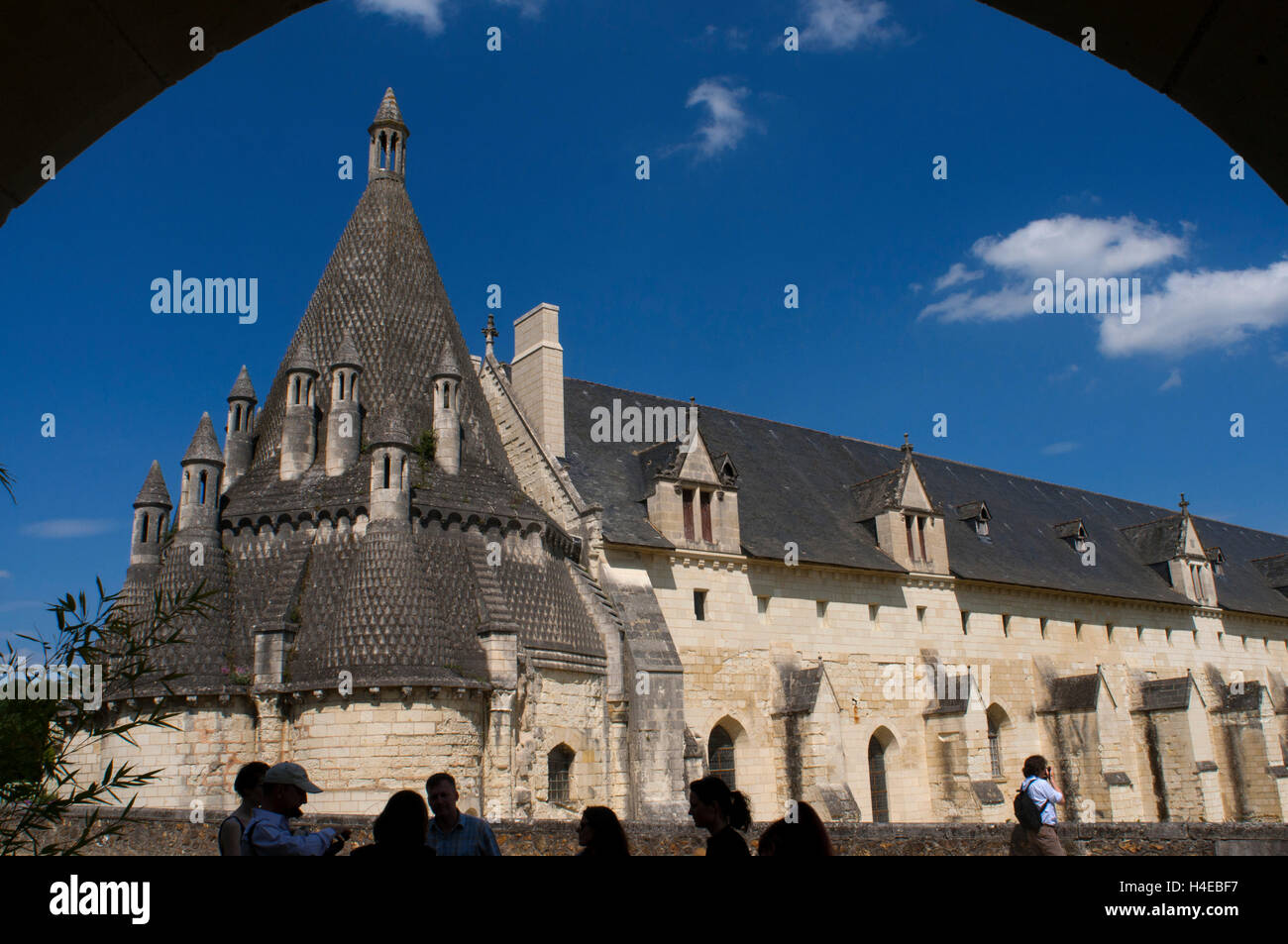 Église de l'abbaye de Fontevraud 12e, Fontevraud l'Abbaye, Maine et Loire, Loire, France Banque D'Images