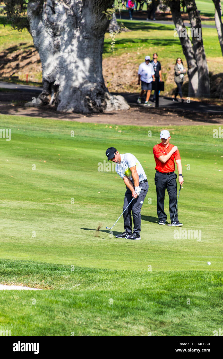 Paul Casey jetons sur du vert à la 16e trou lors de la Safeway ouvert Pro-Am tour le 12 octobre 2016 dans San Francisco California USA Banque D'Images