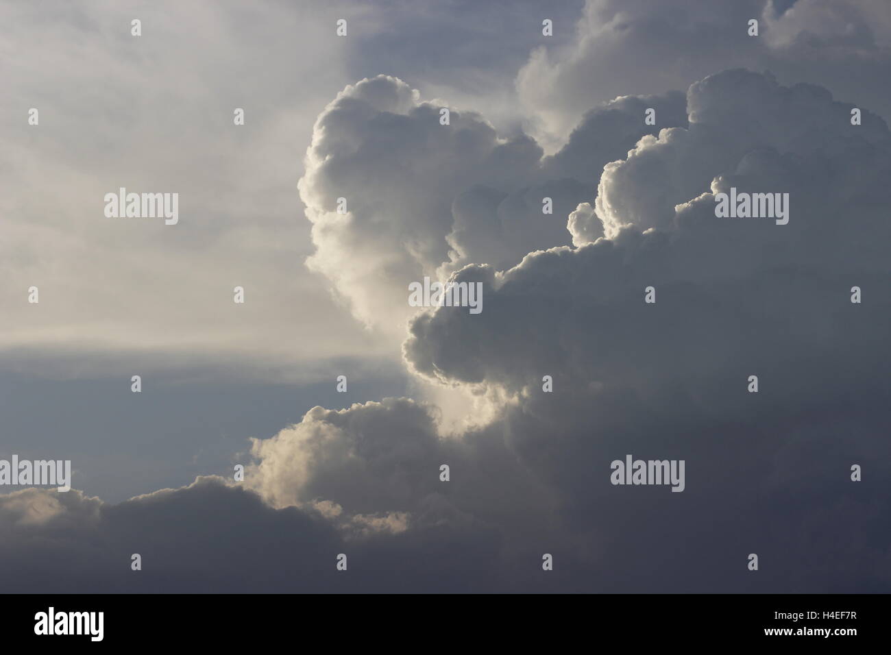 Des nuages gris gonflés en forme de Monster Banque D'Images
