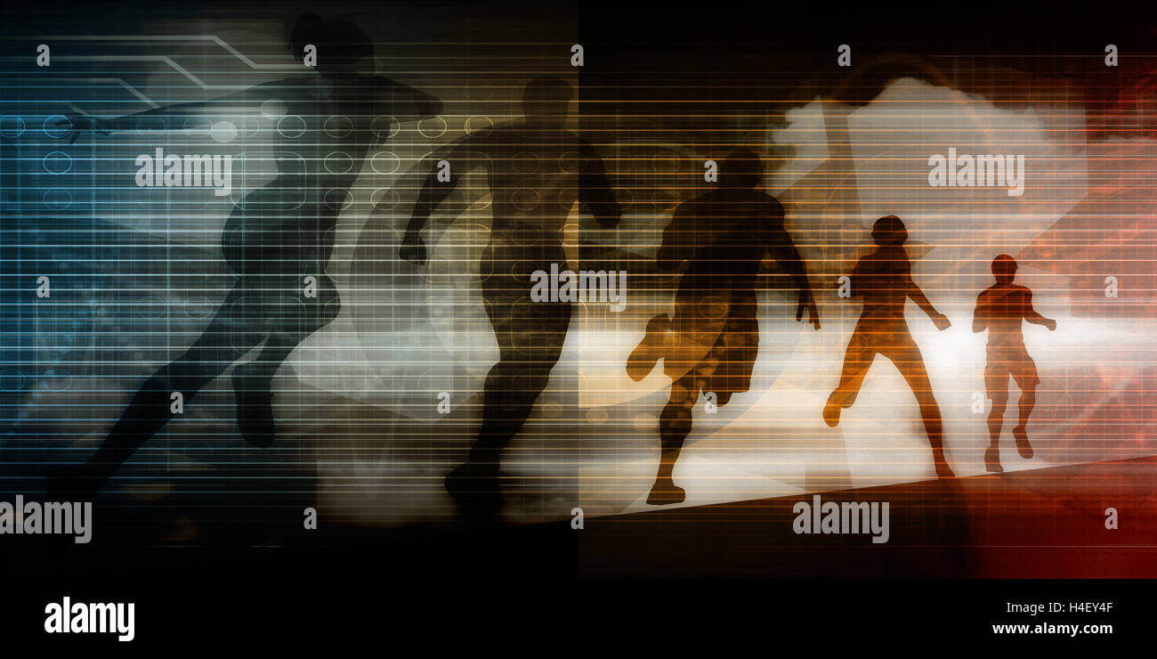 La gestion du rendement et d'emploi Concept Art Banque D'Images