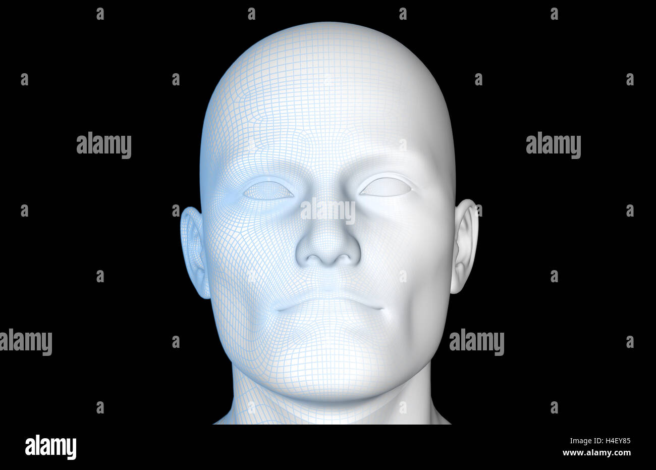 La technologie de reconnaissance faciale et de la cartographie de face Banque D'Images