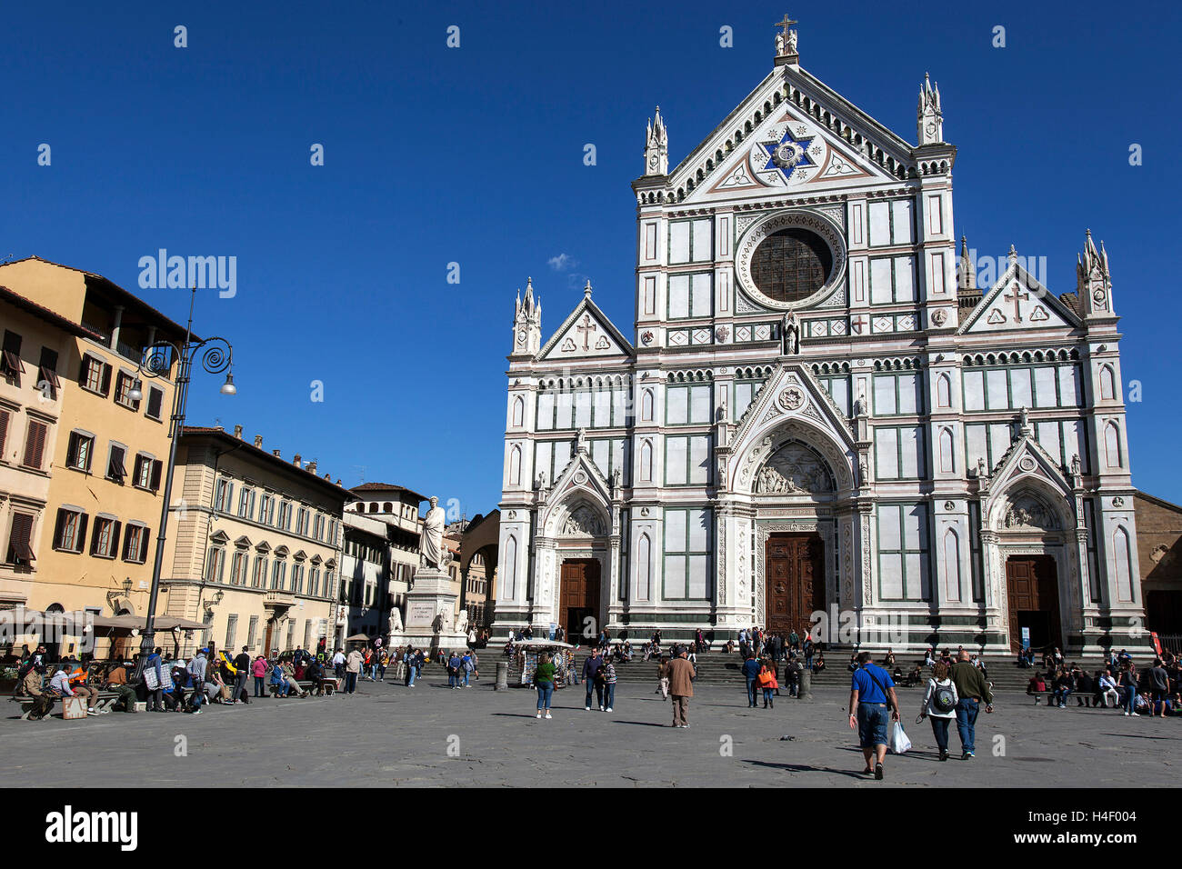 Basilique Santa Croce, Piazza Santa Croce, Florence, Toscane, Italie Banque D'Images