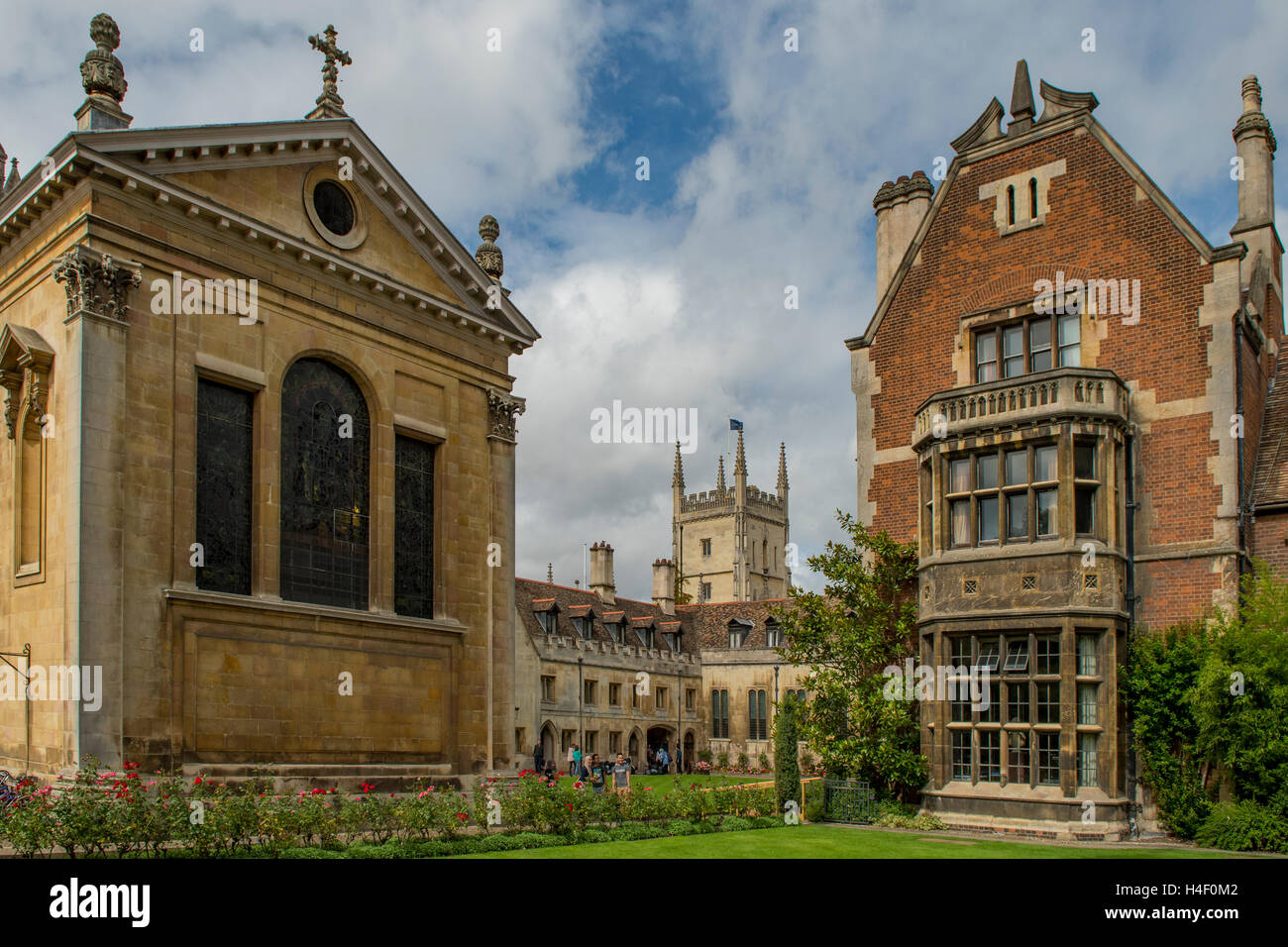 Chapelle et Hall à Pembroke College, Cambridge, Cambridgeshire, Angleterre Banque D'Images