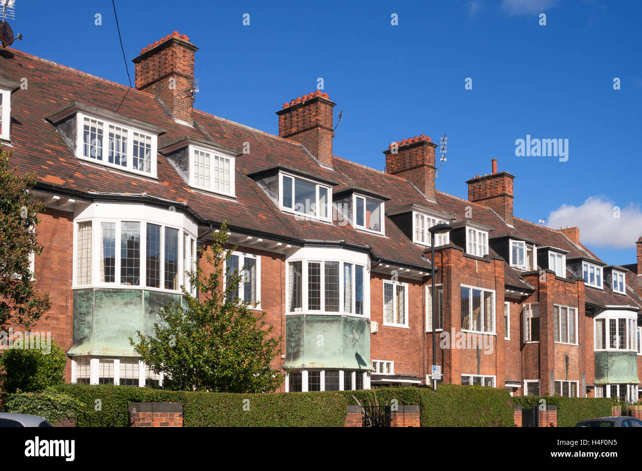Au début du xxe siècle, les maisons d'art et d'artisanat Brandling Village, KIngsland, Jesmond, Newcastle upon Tyne, England, UK Banque D'Images