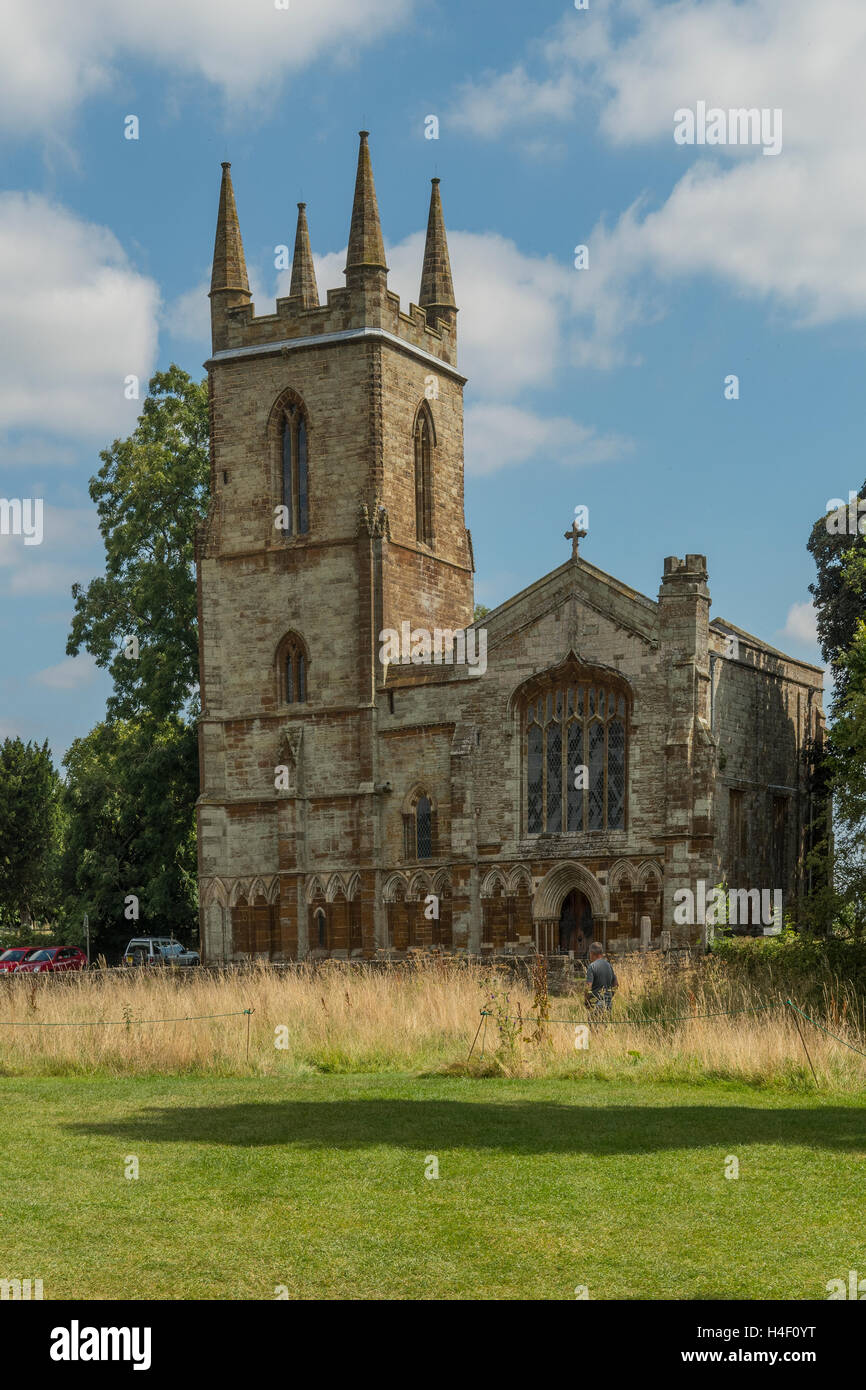 Église du prieuré, Canons Ashby, Daventry, Northamptonshire, Angleterre Banque D'Images