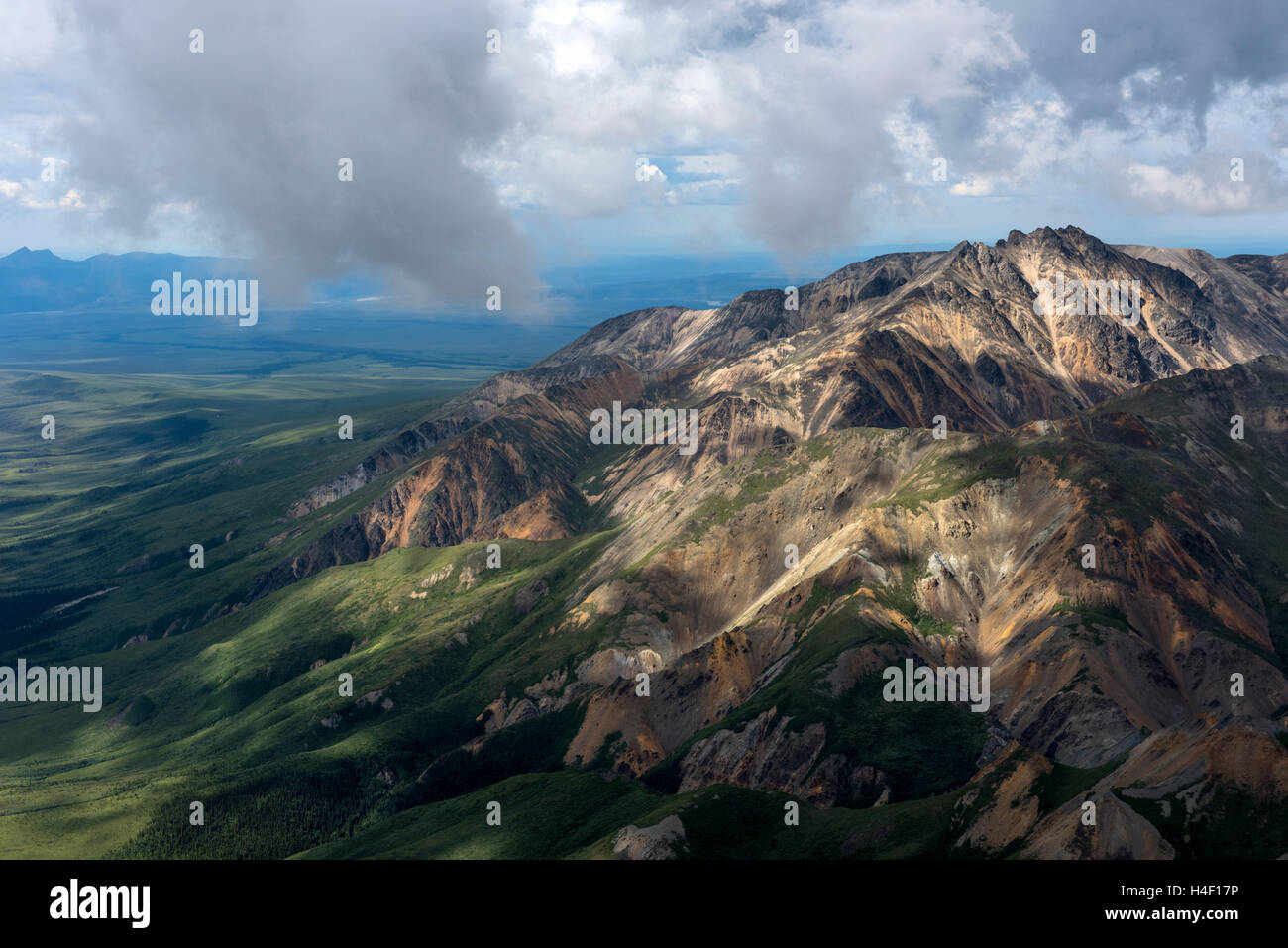 Chaîne de montagnes, le parc national Denali, Alaska Banque D'Images