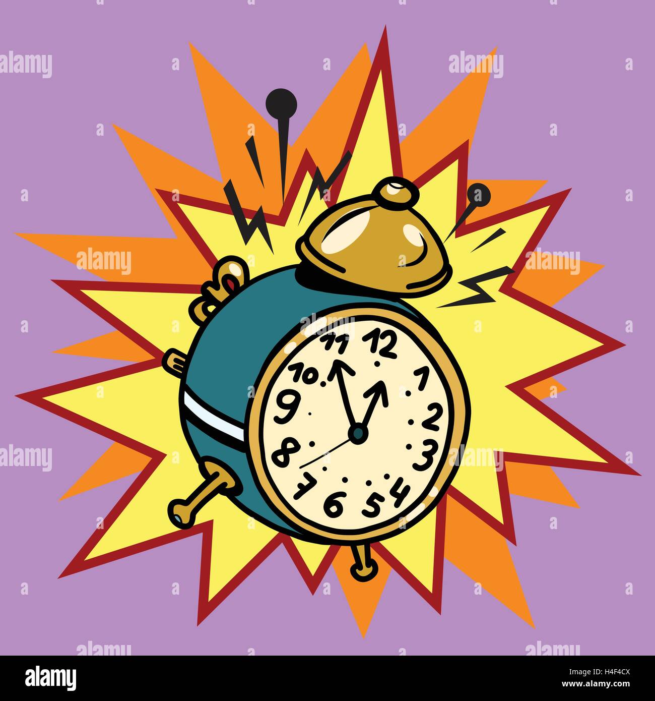 Le réveil sonne, le temps Image Vectorielle Stock - Alamy