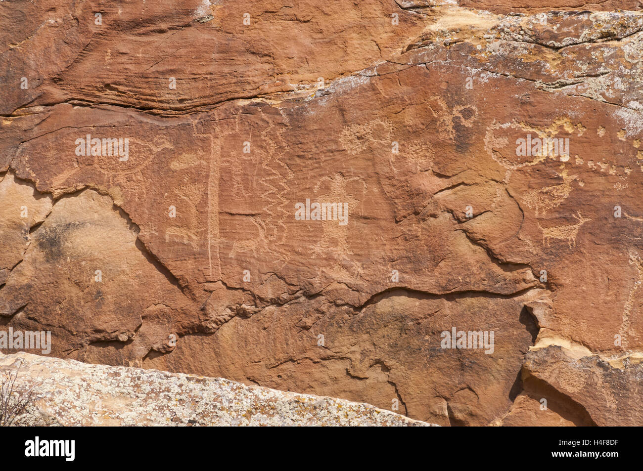 Canyonlands, Utah, des pétroglyphes Banque D'Images