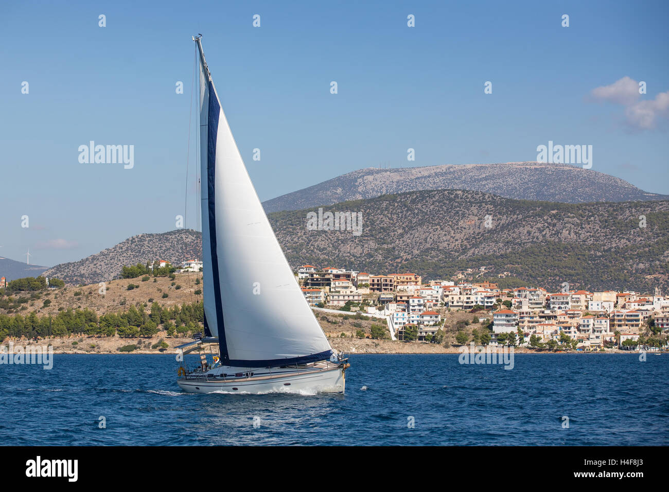 La voile, la course en haute mer. Banque D'Images