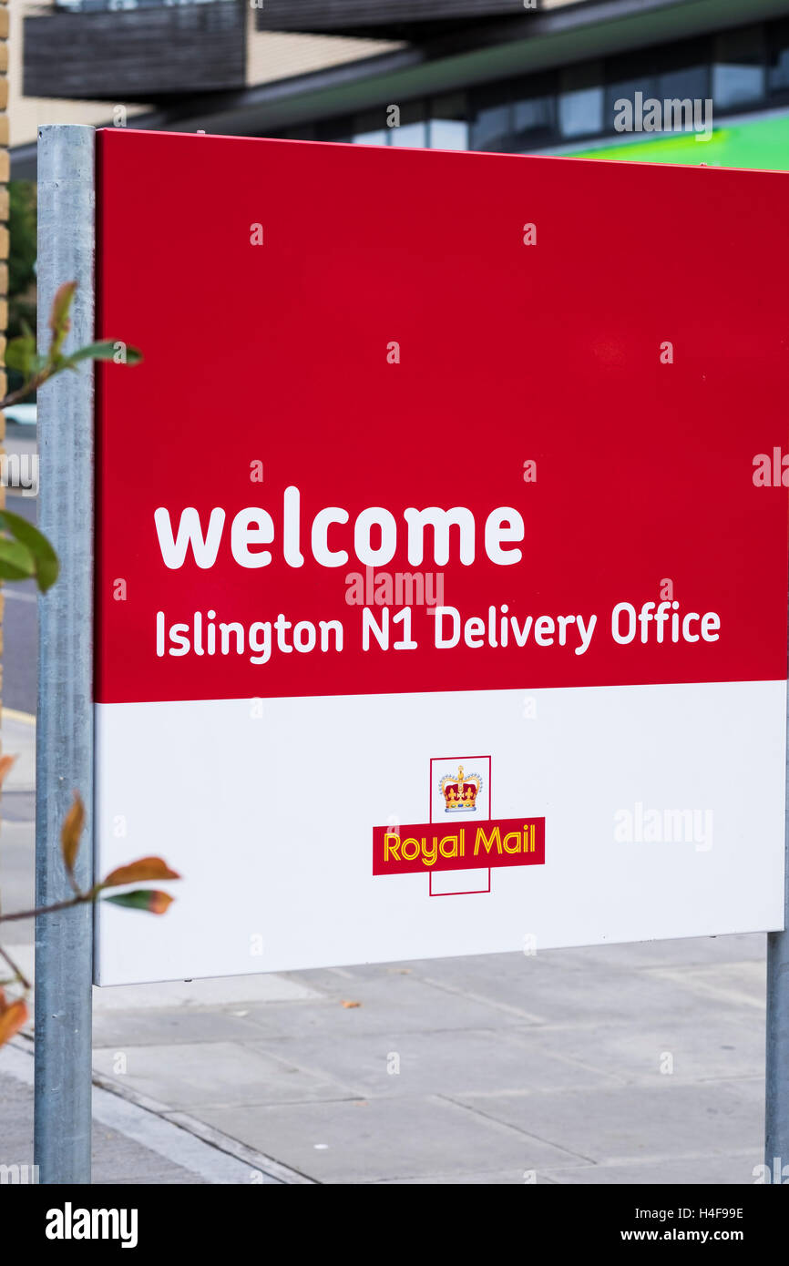 Royal Mail delivery office d'Islington, Londres, Angleterre, Royaume-Uni Banque D'Images