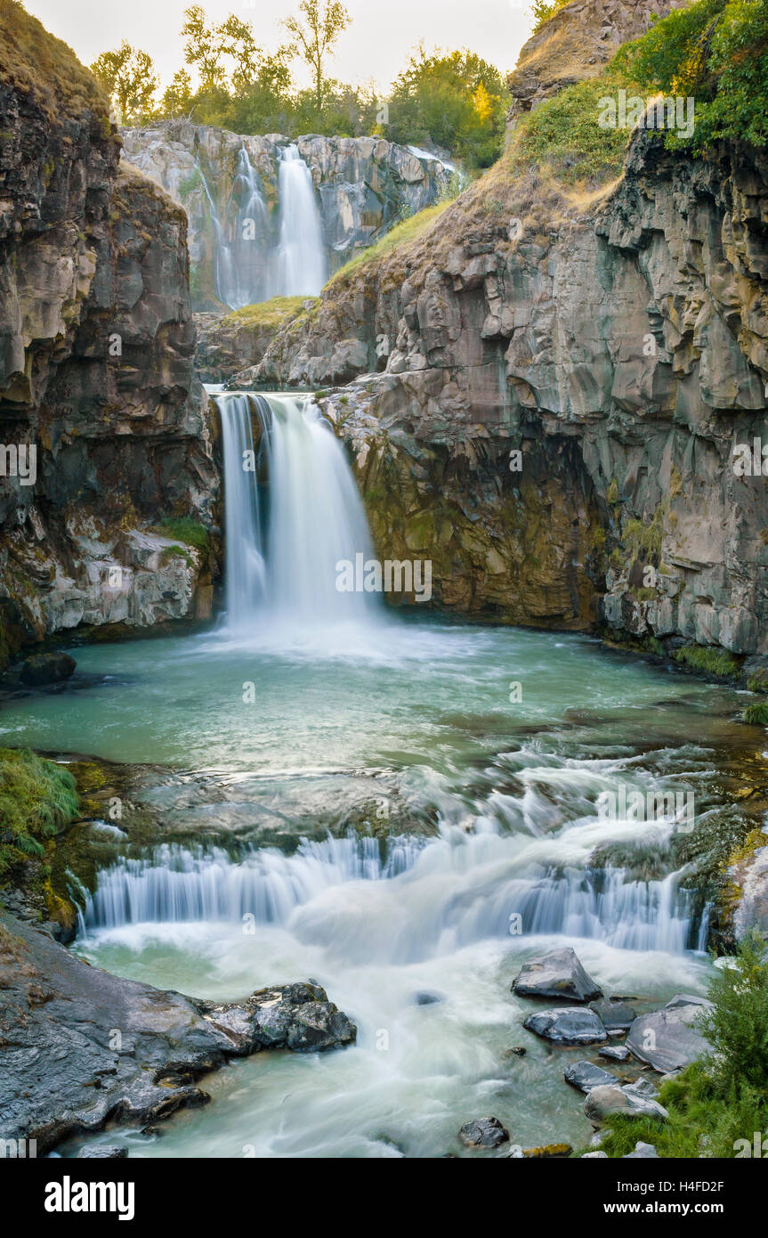 White River Falls, Wasco Comté (Oregon). Banque D'Images