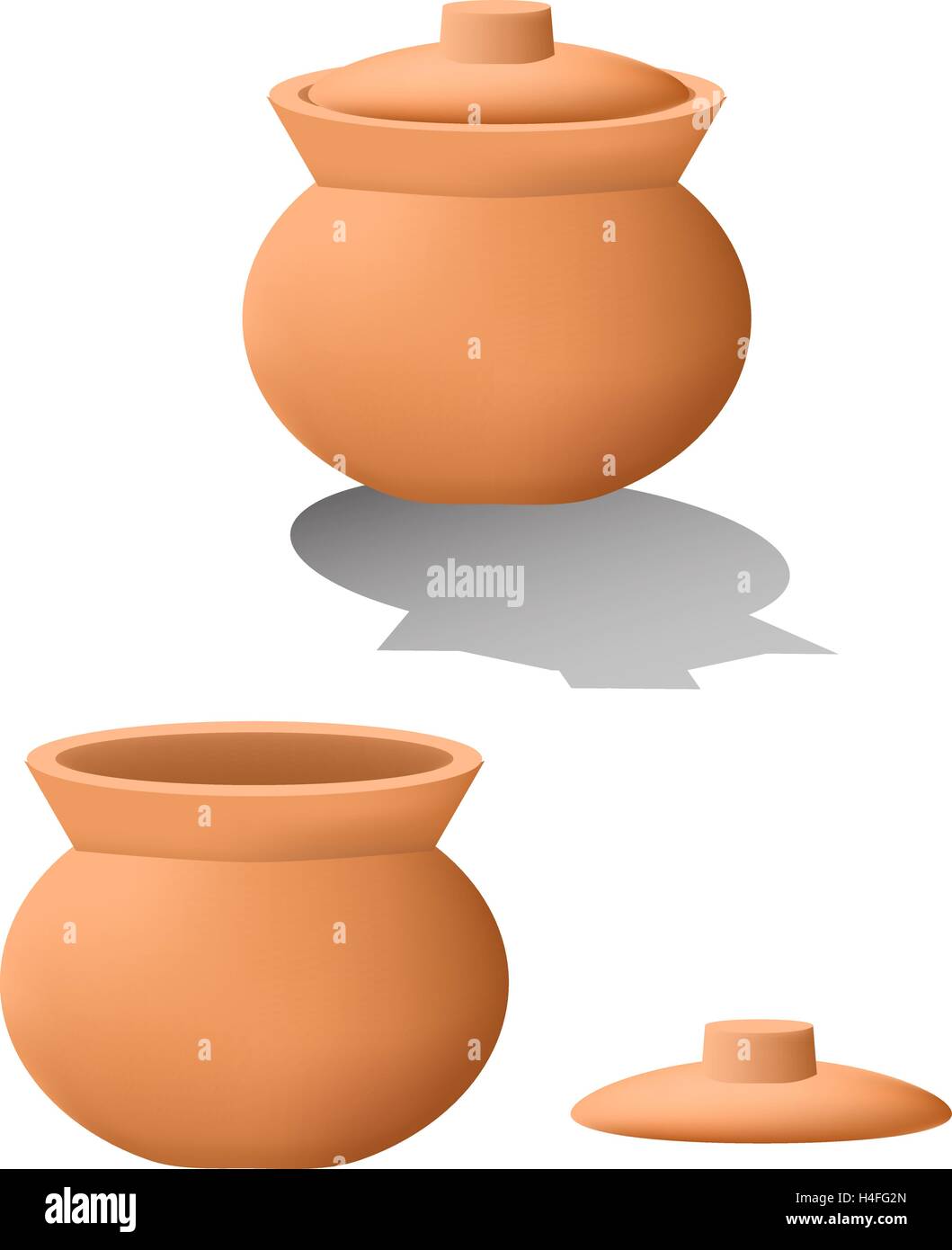 Pot d'argile traditionnelle asiatique en 3D. vecteur conception mesh Illustration de Vecteur