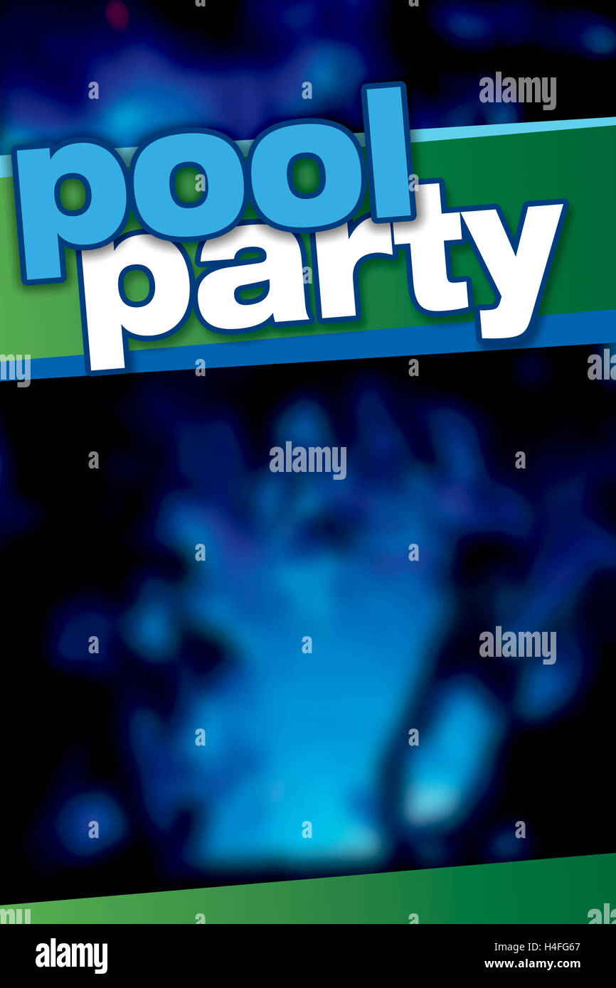 Pool Party Poster Template Design, de haute qualité JPEG. Banque D'Images