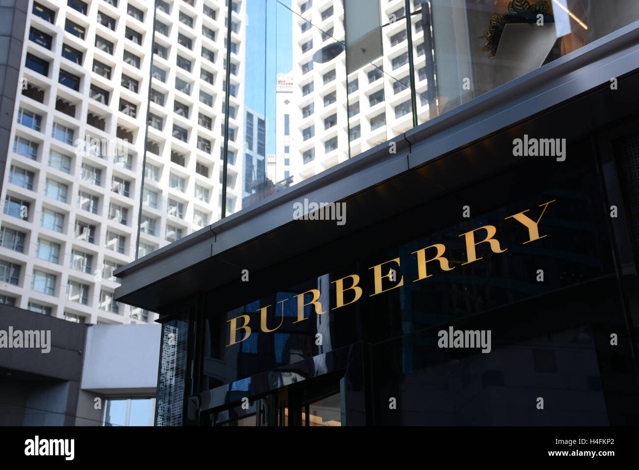 Boutique Burberry l'île Victoria Hong Kong Banque D'Images