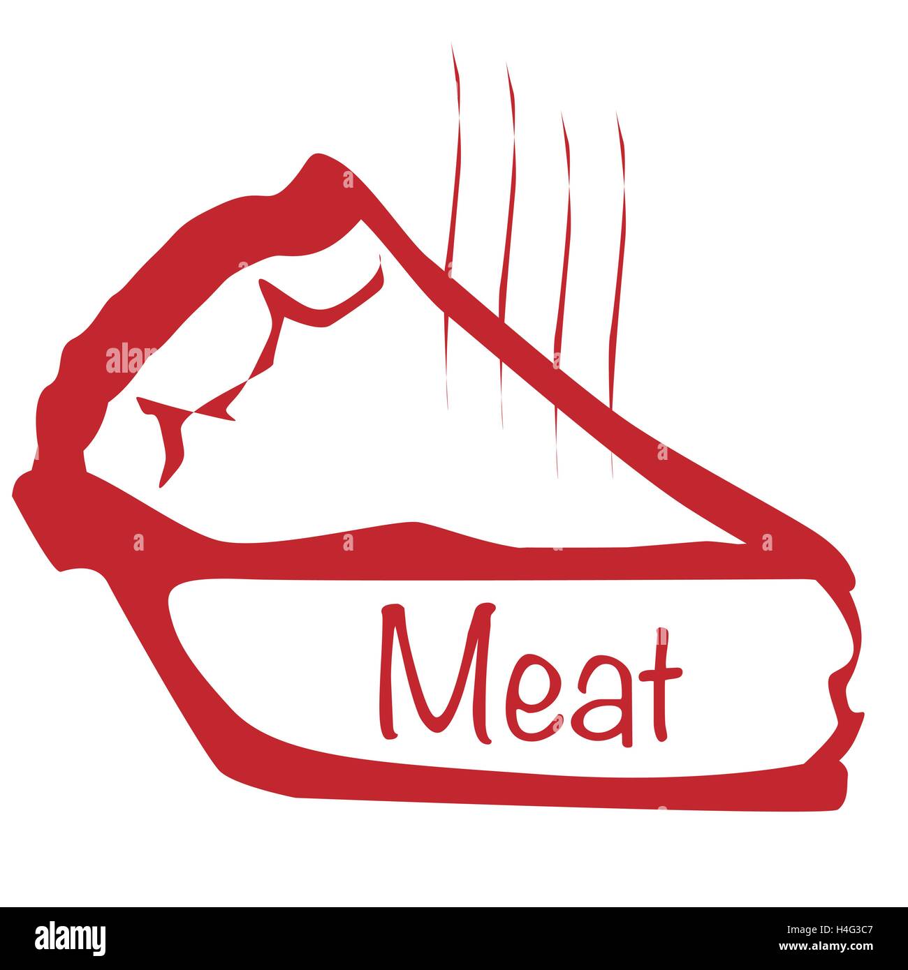 Portrait caricatural d'une viande chaude de camembert sur un fond blanc Illustration de Vecteur