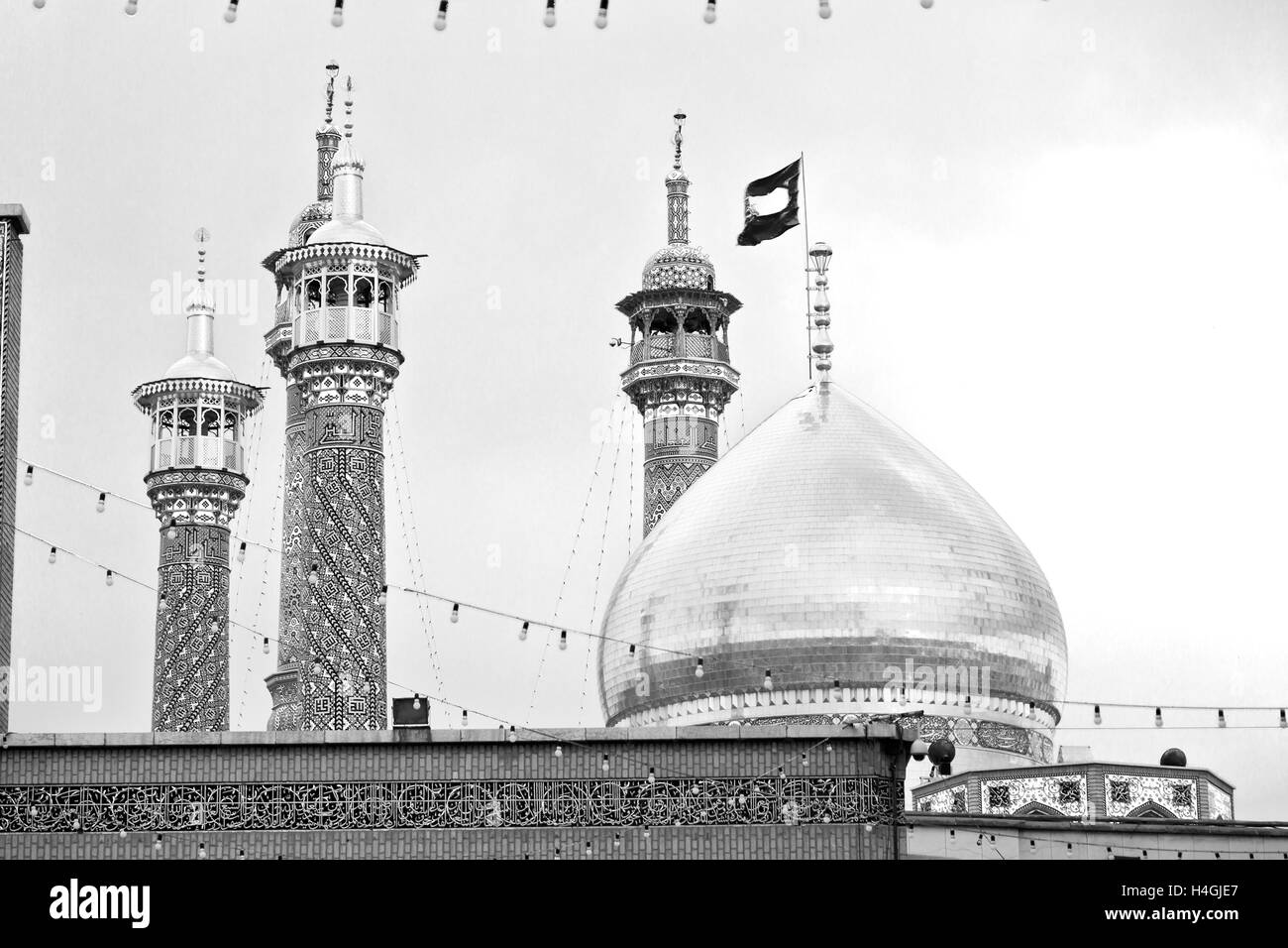 Flou dans l'Iran et l'ancienne religion mosquée architecture perse Banque D'Images