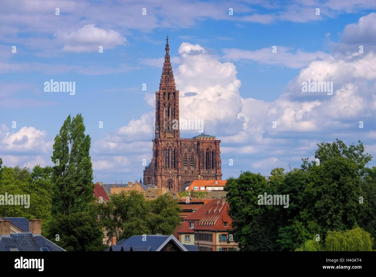Kathedrale dans Strassburg im Elsass - Cathédrale de Strasbourg en Alsace, France Banque D'Images