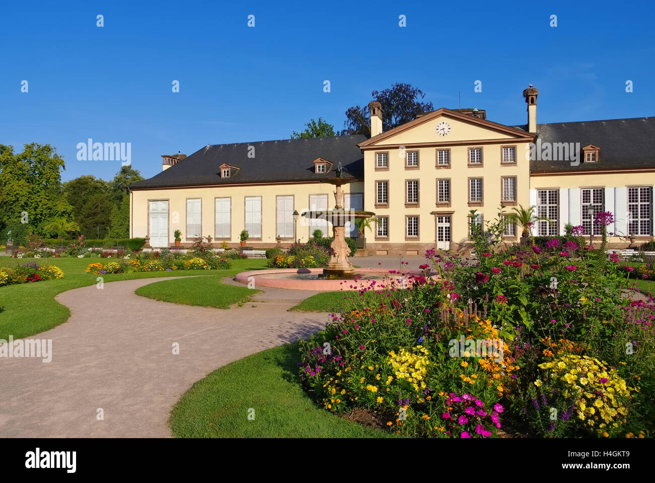 Strasbourg, Der schöne Orangerie-Park, Elsass - le parc de l'Orangerie de Strasbourg en Alsace, France Banque D'Images
