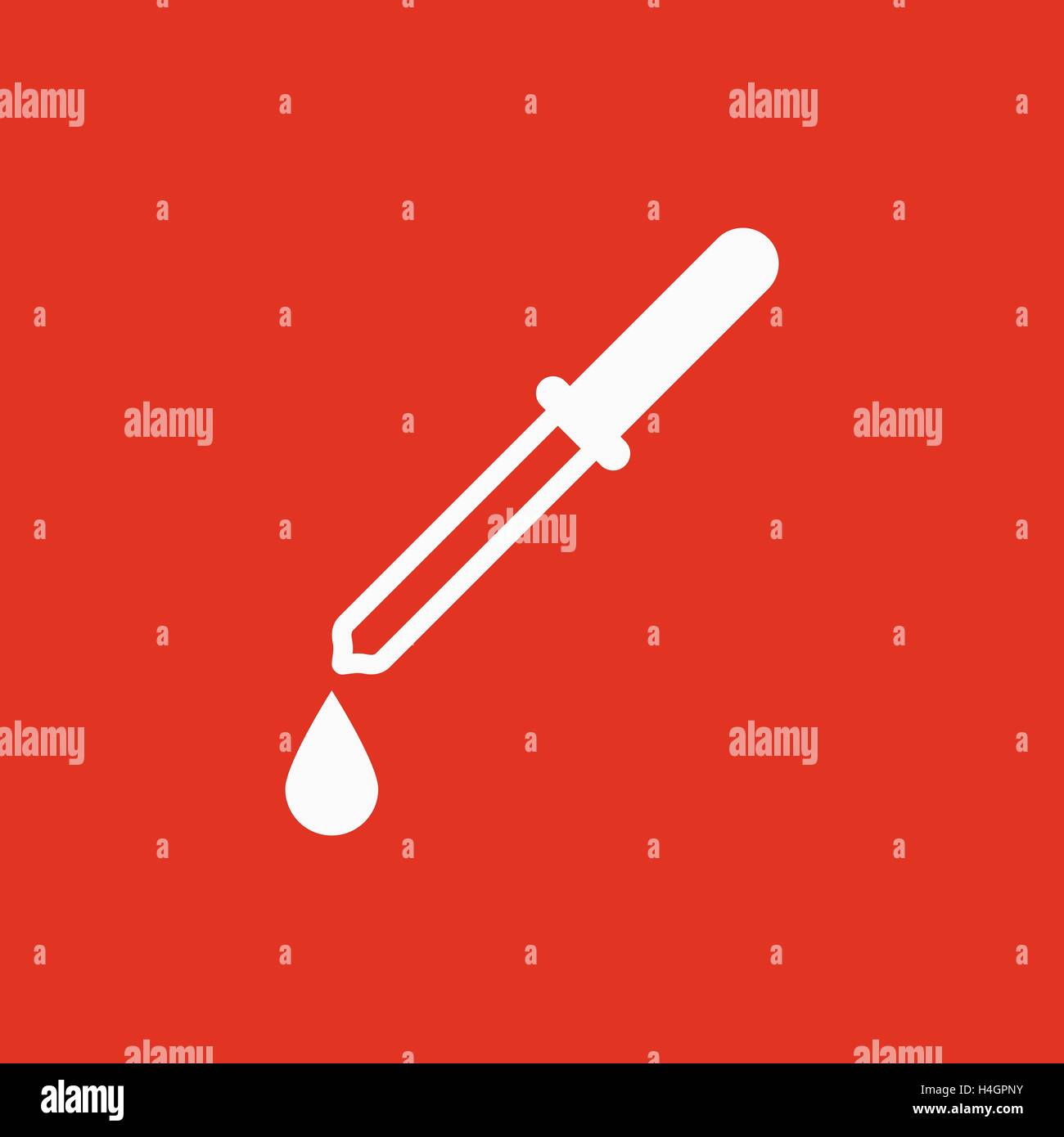 L'icône de la pipette. Pipette compte-gouttes et, de l'analyse, la chimie symbole. Télévision Illustration de Vecteur